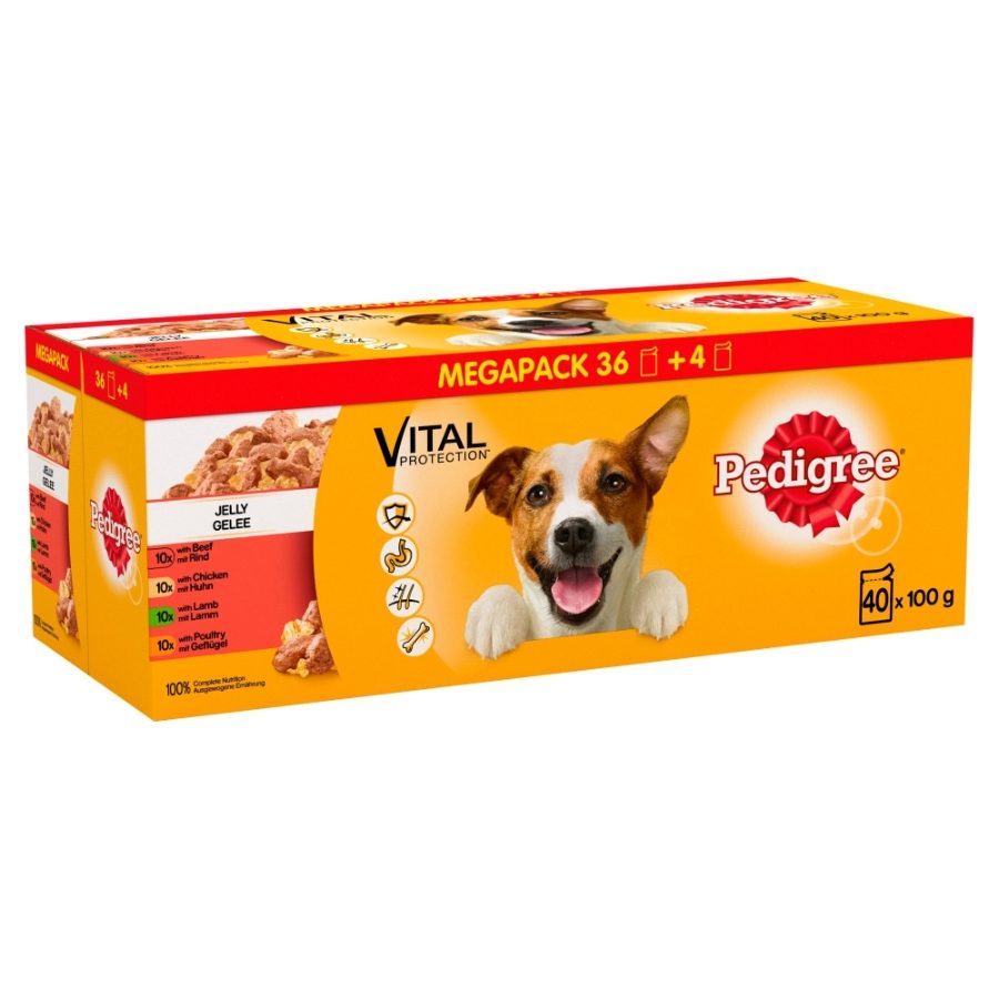 Pedigree Dog Pouches Mixed Selection in Jelly 40 for 36 Mega Pack - Su