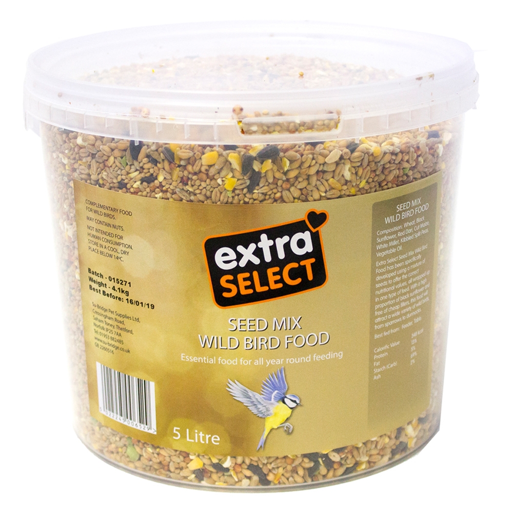 Extra Select Seed Mix Wild Bird Food Bucket | Su-Bridge Pet Supplies ...